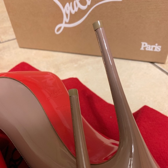 Louboutin Pigalle Follies 100mm size 40 worn ONCE - Picture 5 of 8